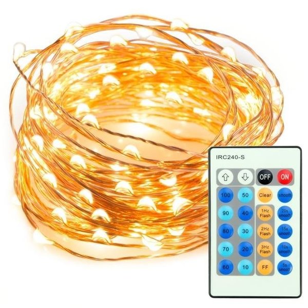 The Perfect The Perfect SOL-100G Solar 100 LED String Light Green Cable SOL-100G